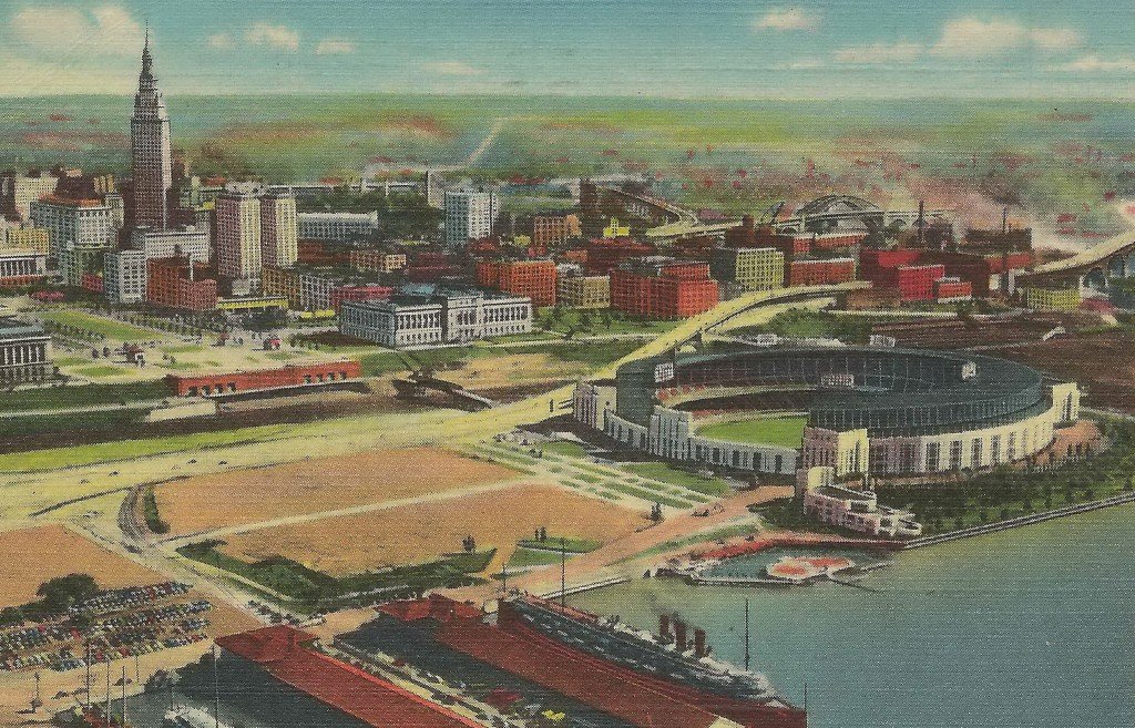 Cleveland and Municipal Stadium [credit: Don Harrison (http://flickr.com/photos/upnorthmemories)]