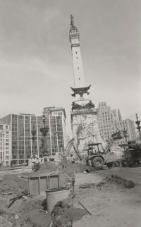 Monument Circle Construction, 1978