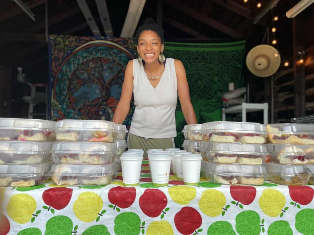 Dazmonique Carr of Deeply Rooted Produce at Sunday Dinner